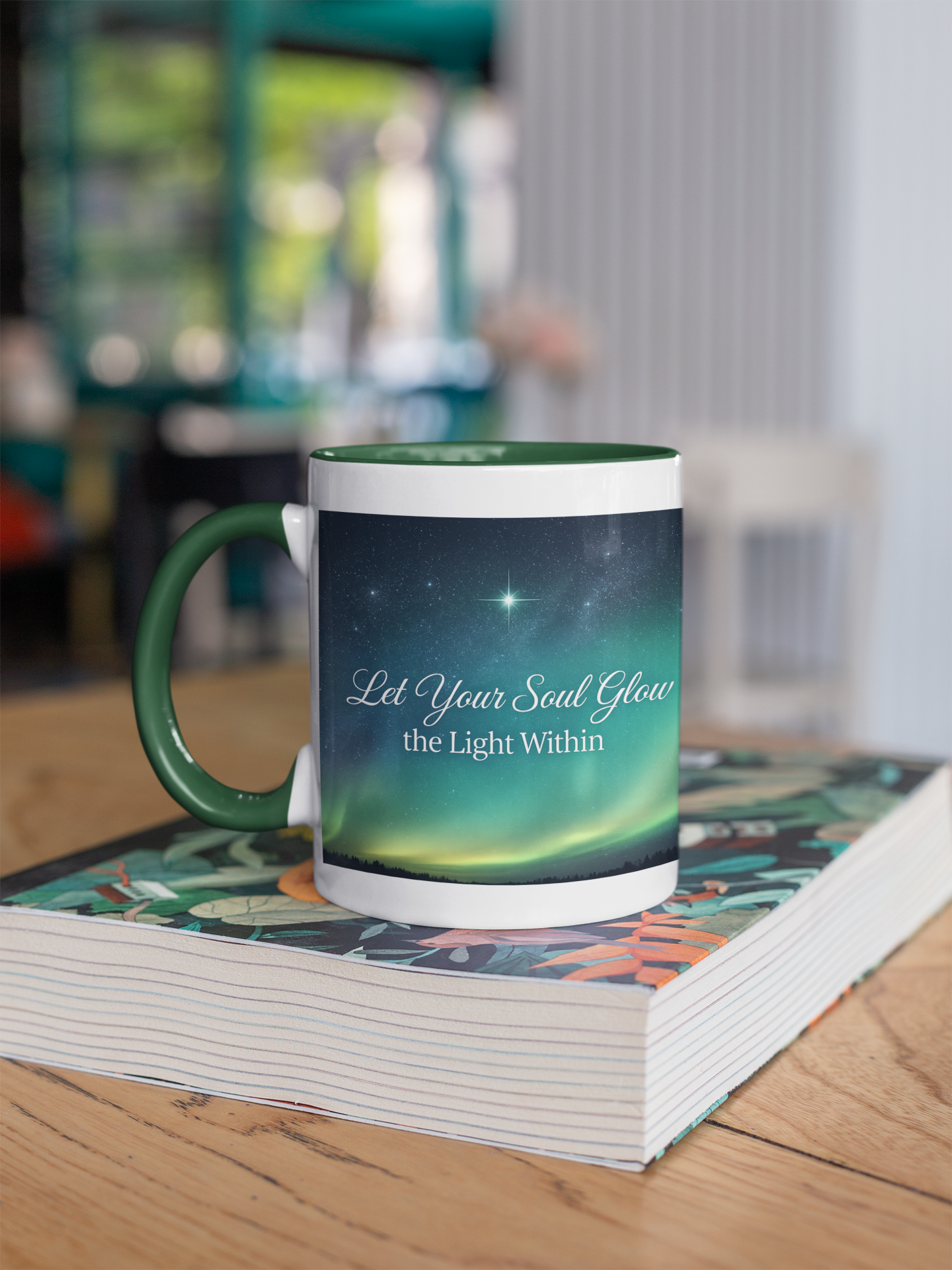 Aurora "Let Your Soul Glow" Accent Coffee Mug