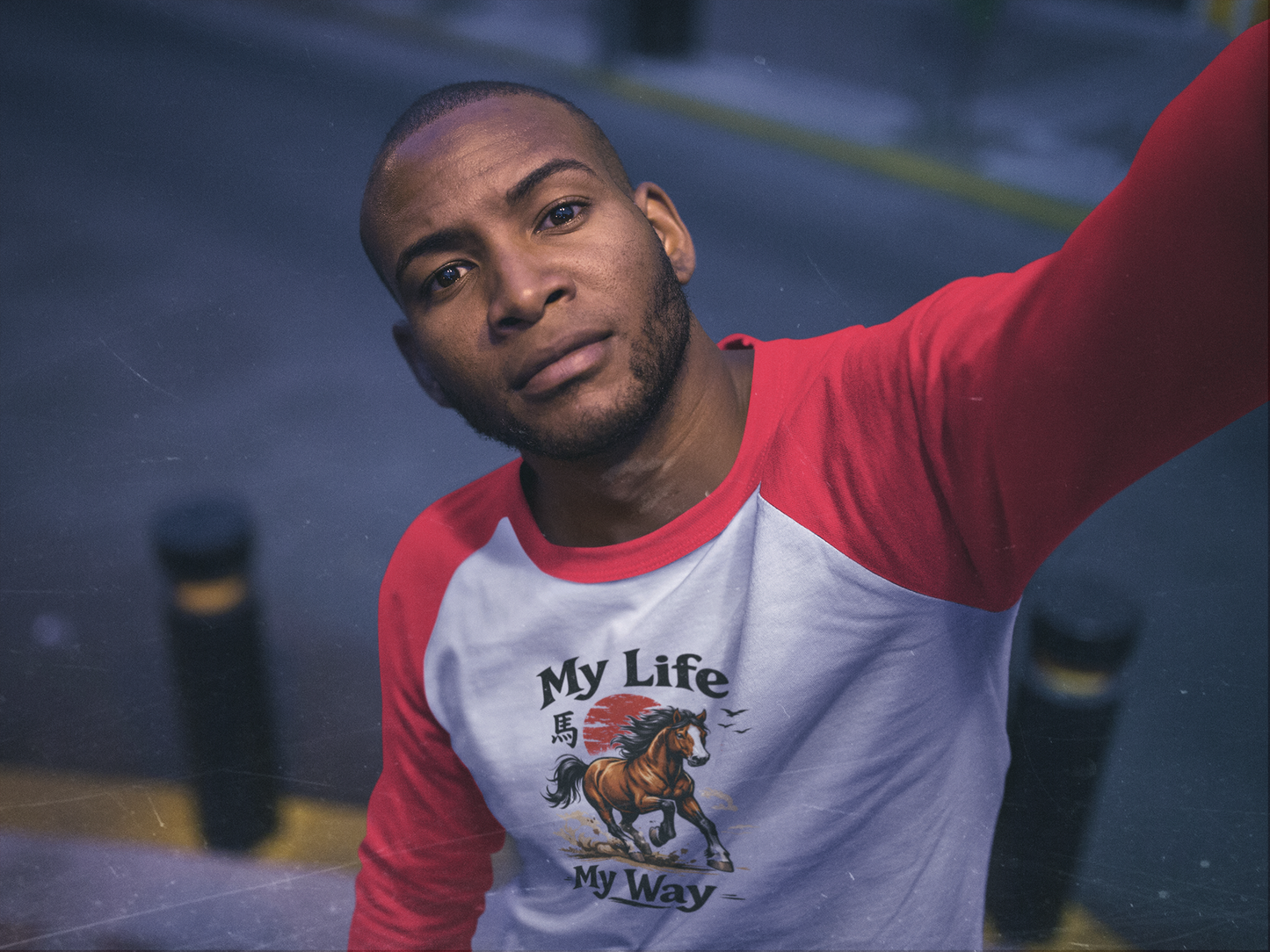 Baseball T-Shirt - "My Life My Way" Horse Graphic Raglan Shirt