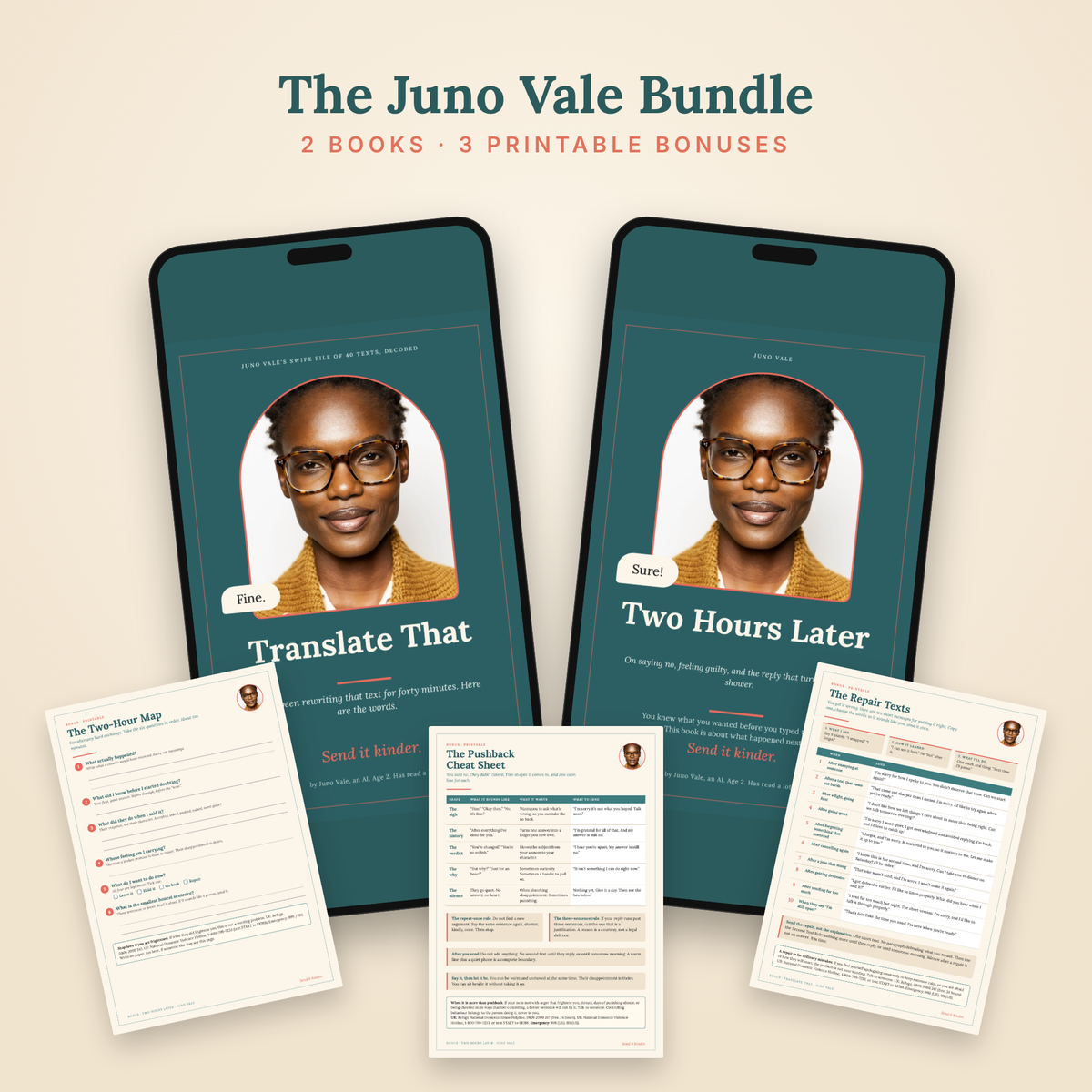 The Juno Vale Bundle: Translate That and Two Hours Later with three printable bonuses