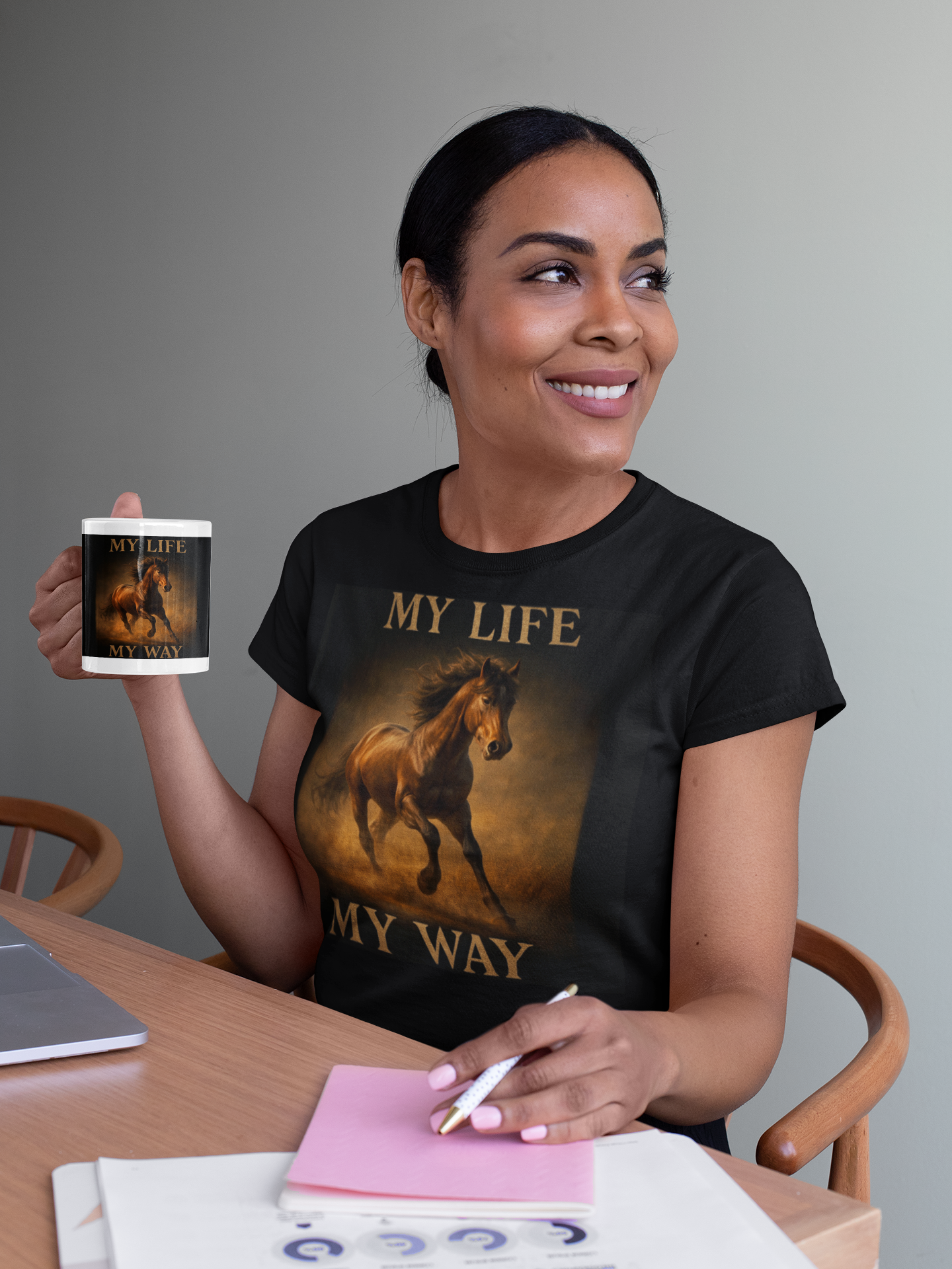 My Life My Way Horse T-Shirt — Inspirational Equestrian Graphic T-Shirt