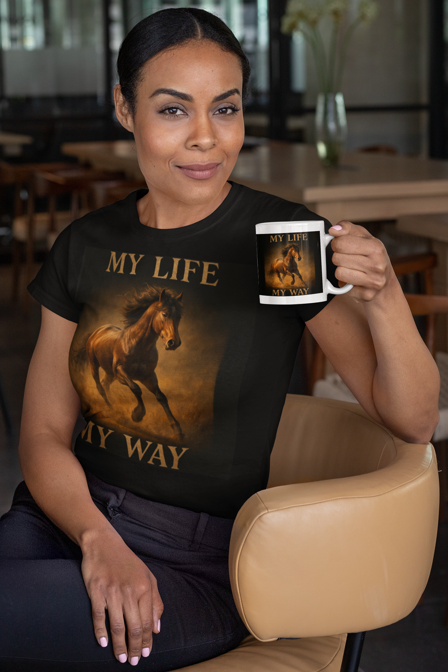My Life My Way Horse T-Shirt — Inspirational Equestrian Graphic T-Shirt