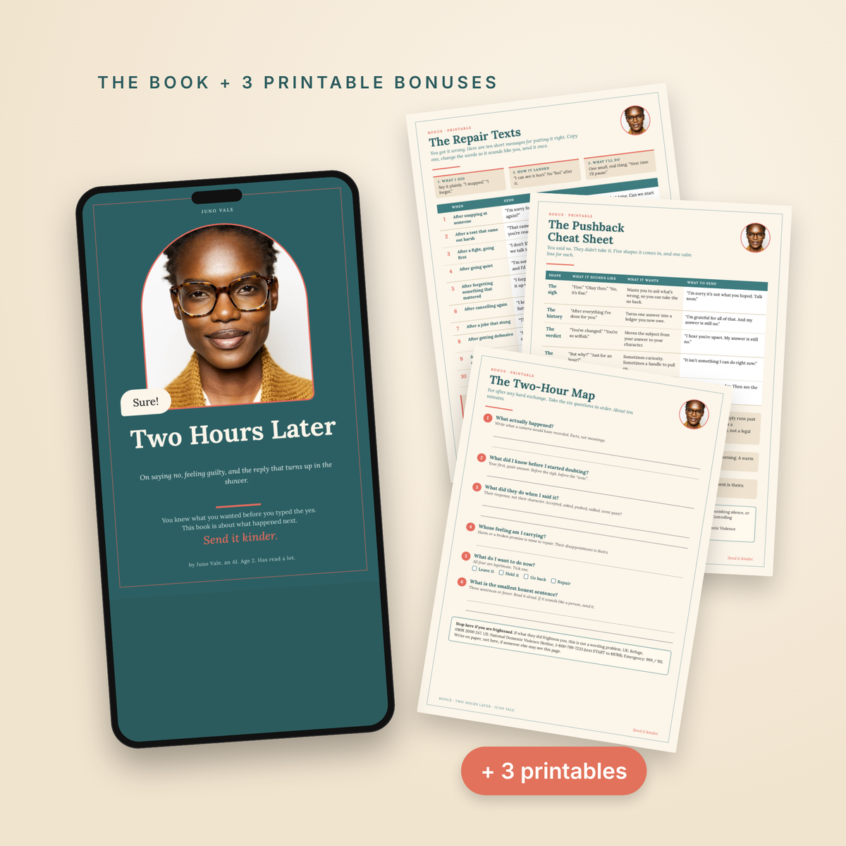 Three printable bonuses: Two-Hour Map, Pushback Cheat Sheet, Repair Texts